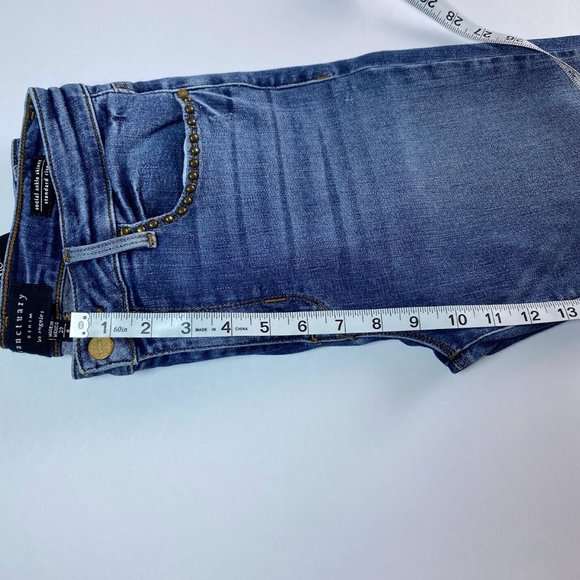 NWOT Sanctuary, blue Social Ankle Skinny Standard Rise jeans, size 8/29 - Picture 8 of 10